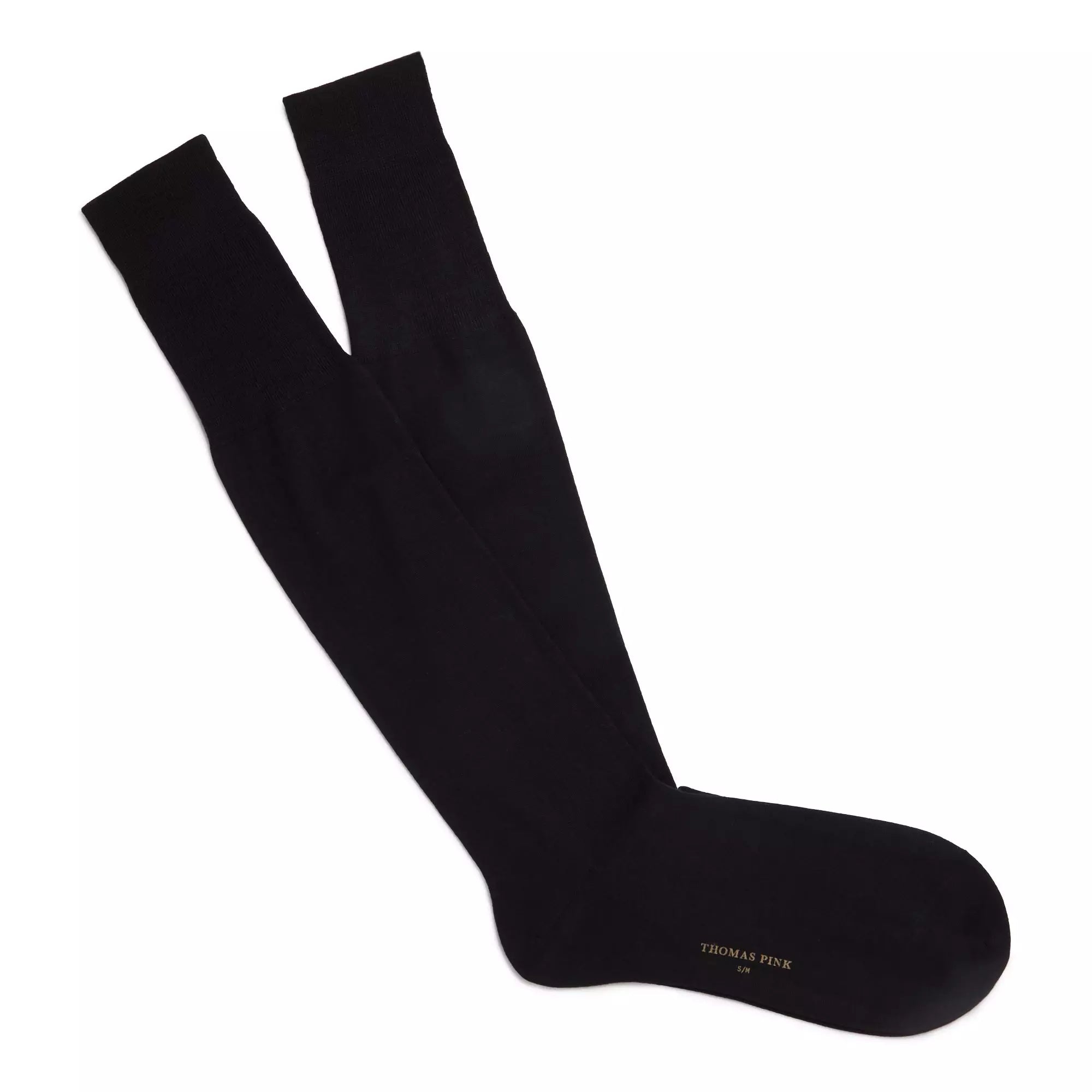 Black Long Fine Merino Wool Socks