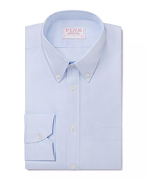 Pale Blue Slim Fit Smart Casual Button Down Weekend Oxford Shirt