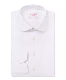 White Classic Fit Poplin Formal Shirt