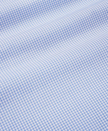 Blue & White Slim Fit Mini Check Formal Shirt