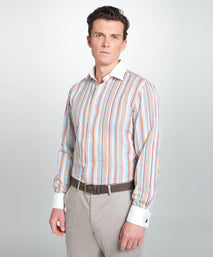 Multicolour Classic Fit Multi Bengal Stripe Formal Shirt