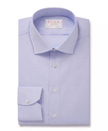 Pale Blue Tailored Fit Lugano Chambray Formal Shirt