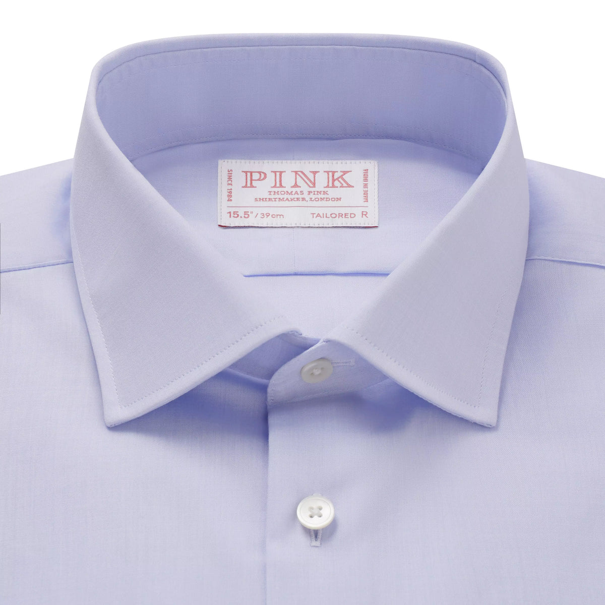 Pale Blue Tailored Fit Lugano Chambray Formal Shirt