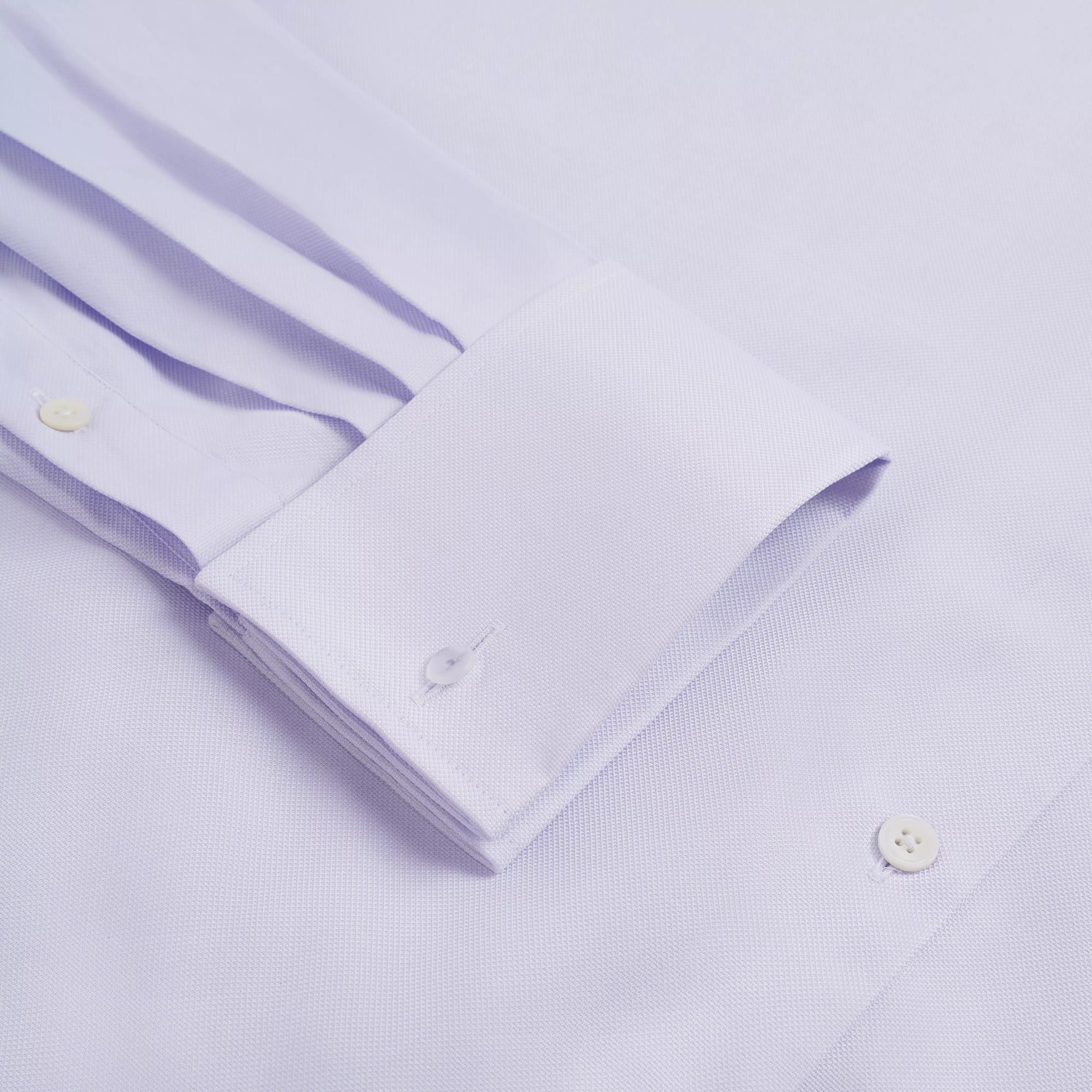 Lilac Classic Fit Double Cuff Plain Dobby Formal Shirt
