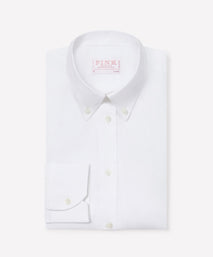 White Classic Fit Essential Linen Button Down Smart Casual Shirt